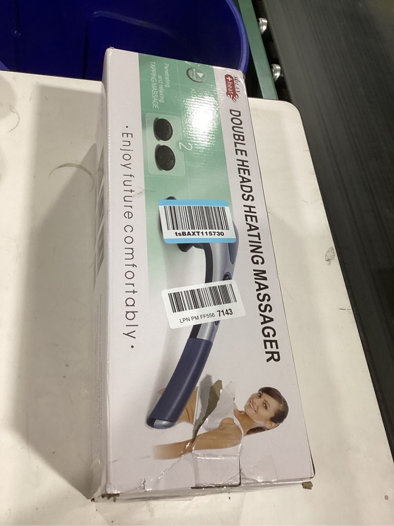 Condition photo showing Good Condition for Electric Dual Head Heavy Hammer Massager, Handheld Neck and Back Massage, Heatable, for Deep Tissue Pain Relief, Restore Muscles in The Back, Shoulders, Legs, and Whole Body.