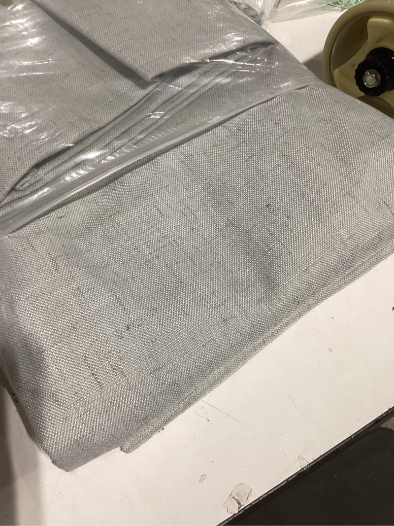 Condition photo showing Good Condition for Total Blackout Curtains Full Shade 84 Inches Long Light Grey Gray Black Out Thick Linen Drapes for Living Room Thermal Insulated Bedroom Heavy Duty White Backing Back Tab Pleated 52x84 Length 2 Panel 52"W x 84"L (Pack of 2) Grey