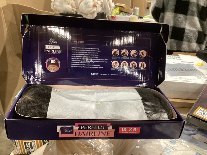 Condition photo showing New/Like New for Outre Lace Front Wig -Perfect Hair Line 13X6 - Katrina (OFF BLACK 1B)