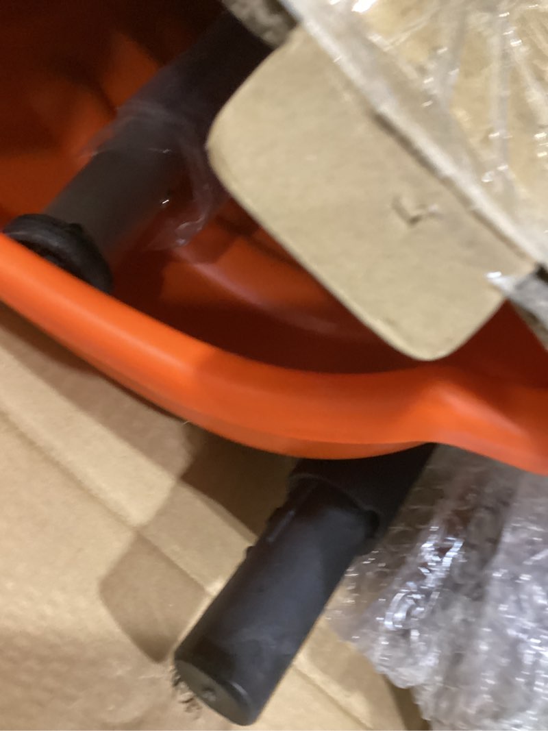 Condition photo showing New/Like New for Snow Pusher, 24-inch Wide Snow Shovel for Driveway, Snow Removal Tool for Car Garage, Sidewalks and Doorways, Snow Pusher Shovel with Ergonomic Grip and Aluminum Strip, Orange