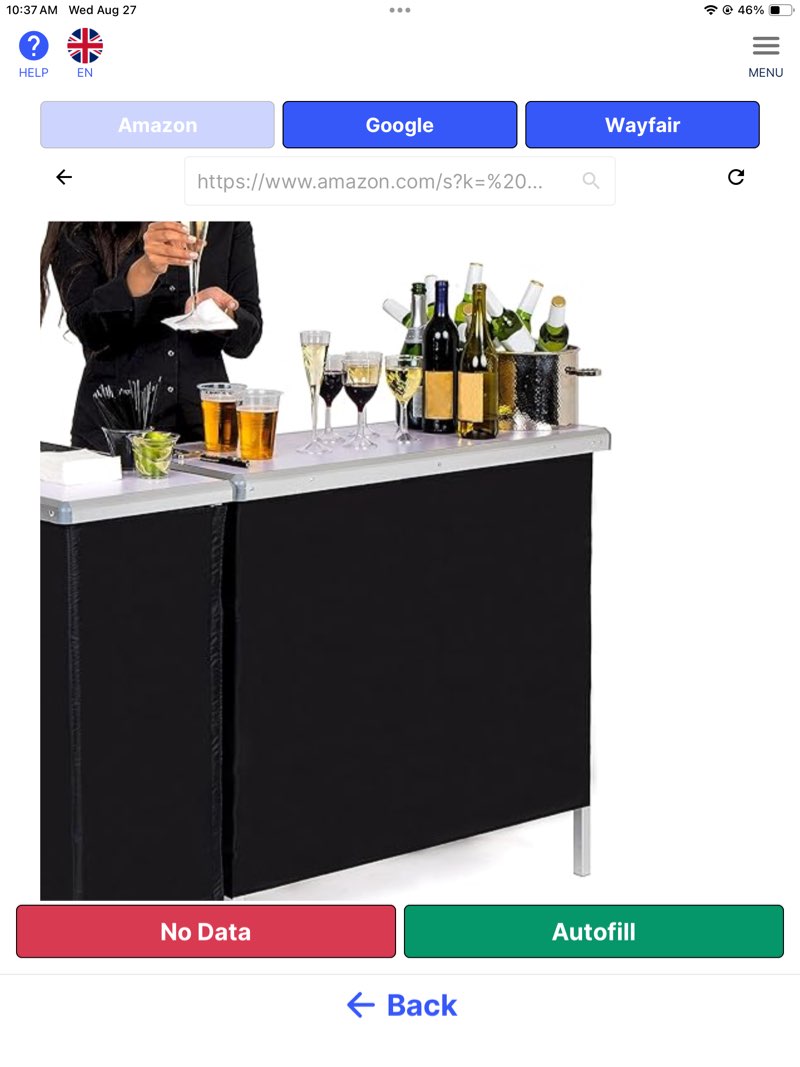  GOBAR  POP-UP PARTY BARS Portable Double Bar Table Set