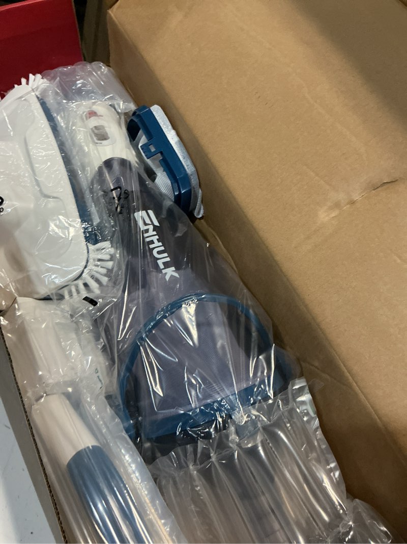 Condition photo showing Good Condition for enhulk pool vacuum for above ground pool, upgraded 13.4" wide head & telescopic pole, 18.5 gpm powerful suction, 60 mins runtime, cordless handheld rechargeable pool cleaner for inground pools, pc15 pc15 blue