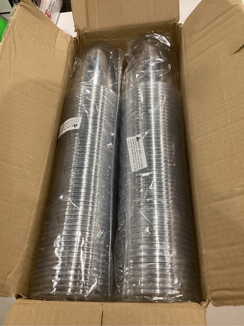 Condition photo showing Good Condition for Homestockplus 15 oz Clear PET Plastic Cups 100 Pack - U-Shaped Disposable Open-Top Plastic Cups, Crystal Clear Ice Coffee Cups To Go for Iced Coffee, Smoothies, Bubble Tea & Outdoor Gatherings 100 Pack 15 Oz