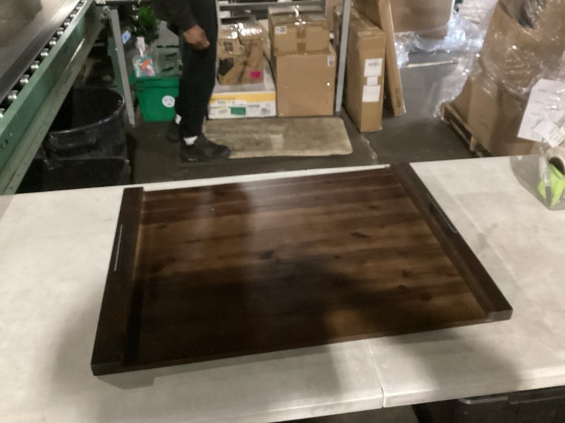 Condition photo showing Good Condition for muso walnut serving tray - solid wood small rectangle platter for bathroom, dinner, tea, coffee (11.8 x 5 in)