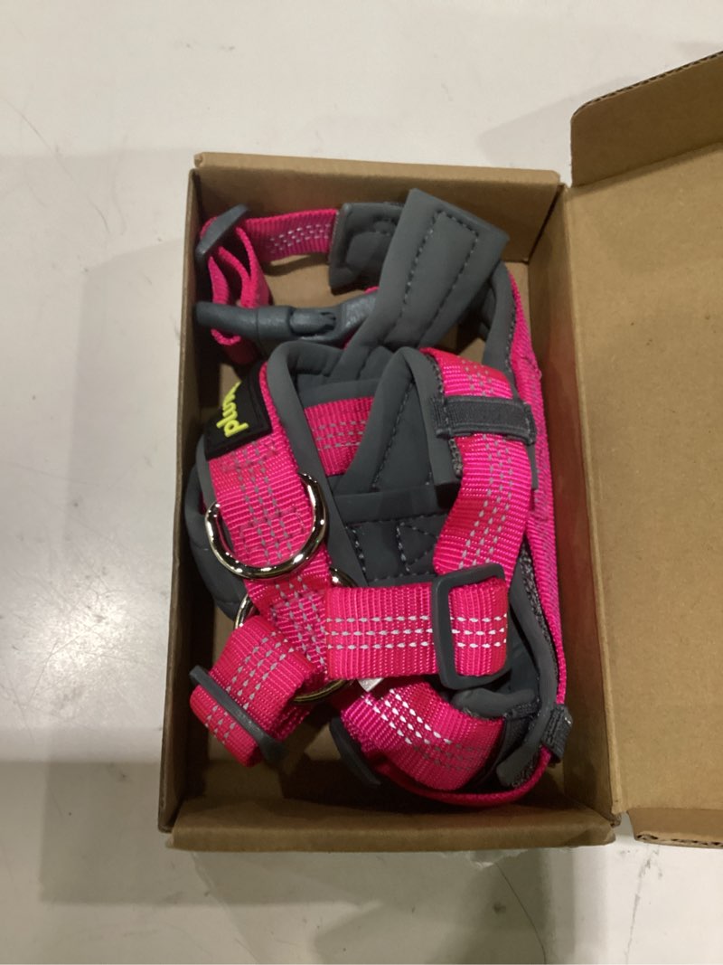 Condition photo showing Good Condition for plutus pet no pull dog harness, adjustable nylon harness with soft padding, reflective and heavy duty dog harness for small, medium, large dogs(hot pink, xs) xs hot pink