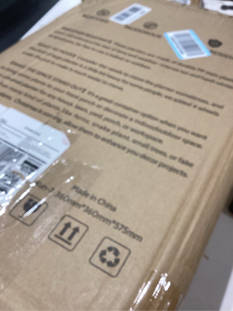 Condition photo showing New/Like New for kubvici 20 Inch Tall Planters for Outdoor Indoor Plants, Set of 2 Large Plastic Plant Pots Flower Pot Outdoor Planter for Front Porch Door Balcony Deck with Drainage, with Removable Wheel, Black 20"