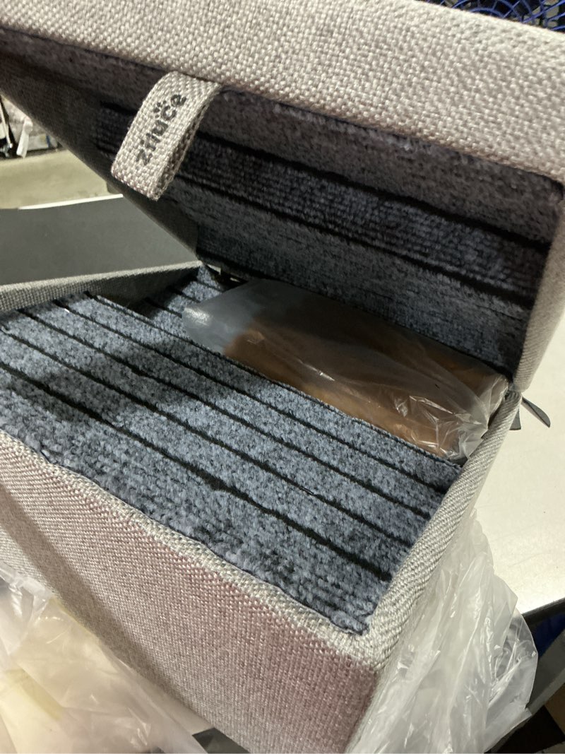 Condition photo showing Good Condition for 17.13" h dog stairs for small dogs, 2-in-1 pet steps & ottoman - foldable dog stairs for couch, non-slip wooden pet stairs for puppy senior injured dogs