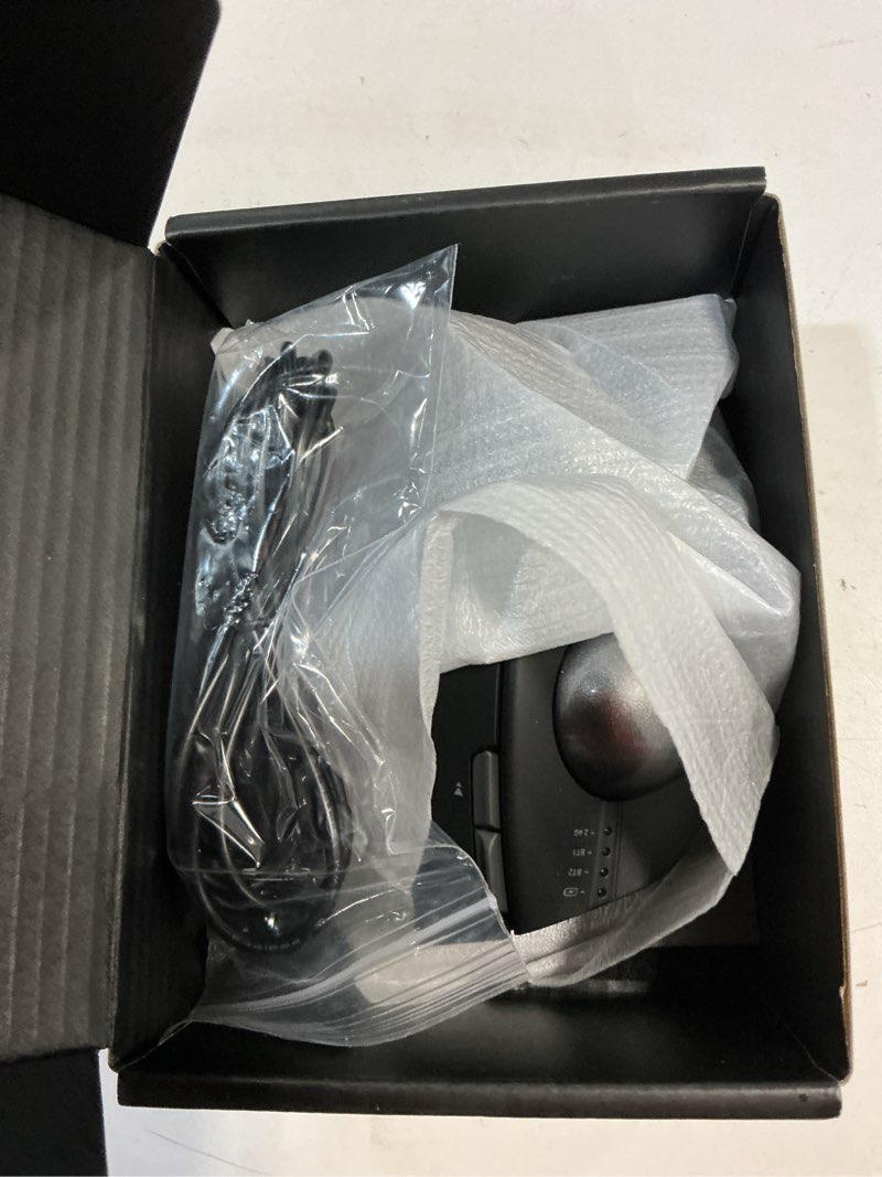 Condition photo showing New/Like New for SABLUTE Ergonomic Wireless Trackball Mouse, Adjustable 0°/18° Angle, Thumb Control, Quiet Clicks, 3 Multi-Device Bluetooth & USB Receiver, Rechargeable Mouse for Office, Windows Mac Gray ball