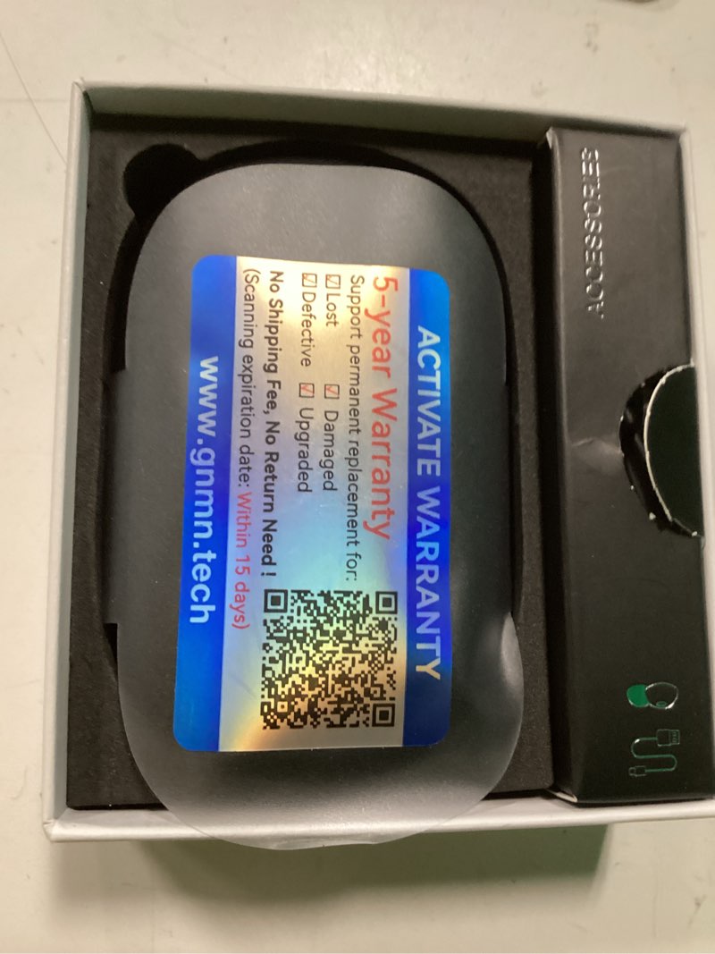 Condition photo showing New/Like New for gnmn active noise cancelling ear buds wireless earbuds 96hrs playback bluetooth headphones dual battery display stereo bass earphones with earhooks microphone ipx7 waterproof for sports/workout black