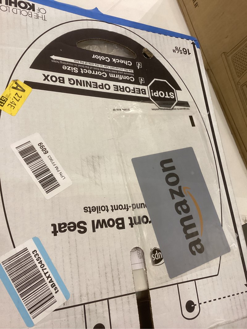 Condition photo showing Good Condition for KOHLER 4639-RL-0 Cachet ReadyLatch Round Toilet Seat Soft Close, White White Round Ready Latch