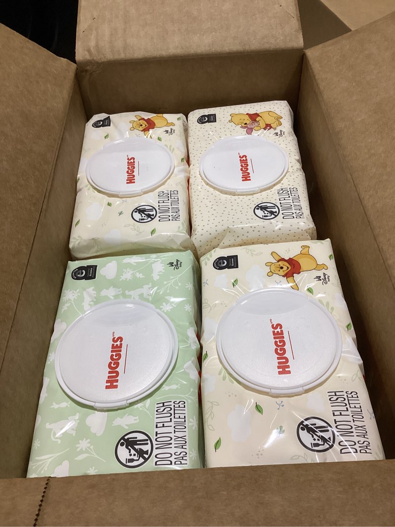 Condition photo showing Good Condition for huggies natural care sensitive baby wipes, unscented, hypoallergenic, 99% purified water, 12 flip-top packs (768 wipes total), packaging may vary