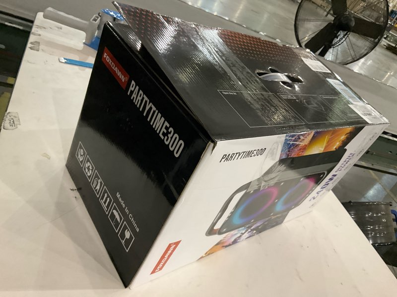 Condition photo showing As Is for Portable Bluetooth Speaker: 240W Peak Powerful Loud Sound Deep Bass Wireless Boombox Large Subwoofer 15 Hours Battery Life Fast Charging with Led Light Show for Party Outdoor Camping Backyard
