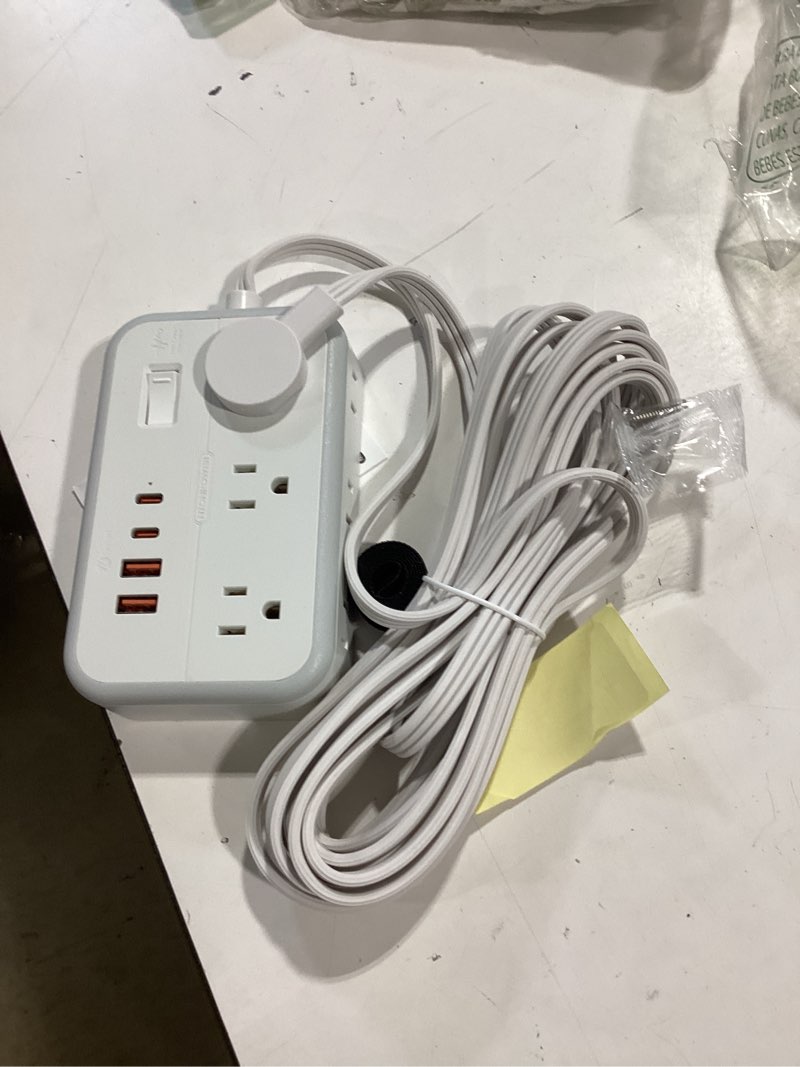 Condition photo showing Good Condition for flat extension cord 15 ft, ntonpower surge protector power strip with 6 widely outlets 4 usb ports(2
