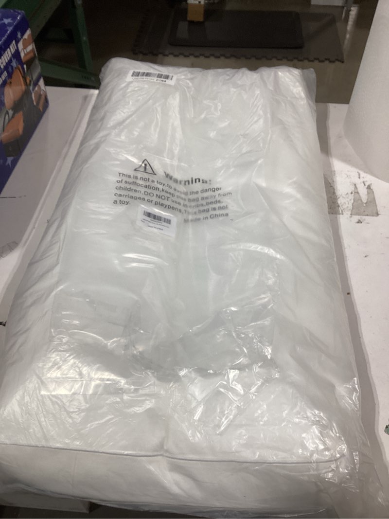 Condition photo showing Good Condition for MINUPWELL Knee Pillow for Side Sleepers, 4" Leg Pillow for Side Sleeping, 100% Cotton Fabric Pillow for Between Knees While Sleeping - High Support Alternative for Relieving Leg, Back, and Knee Pain White 4 in