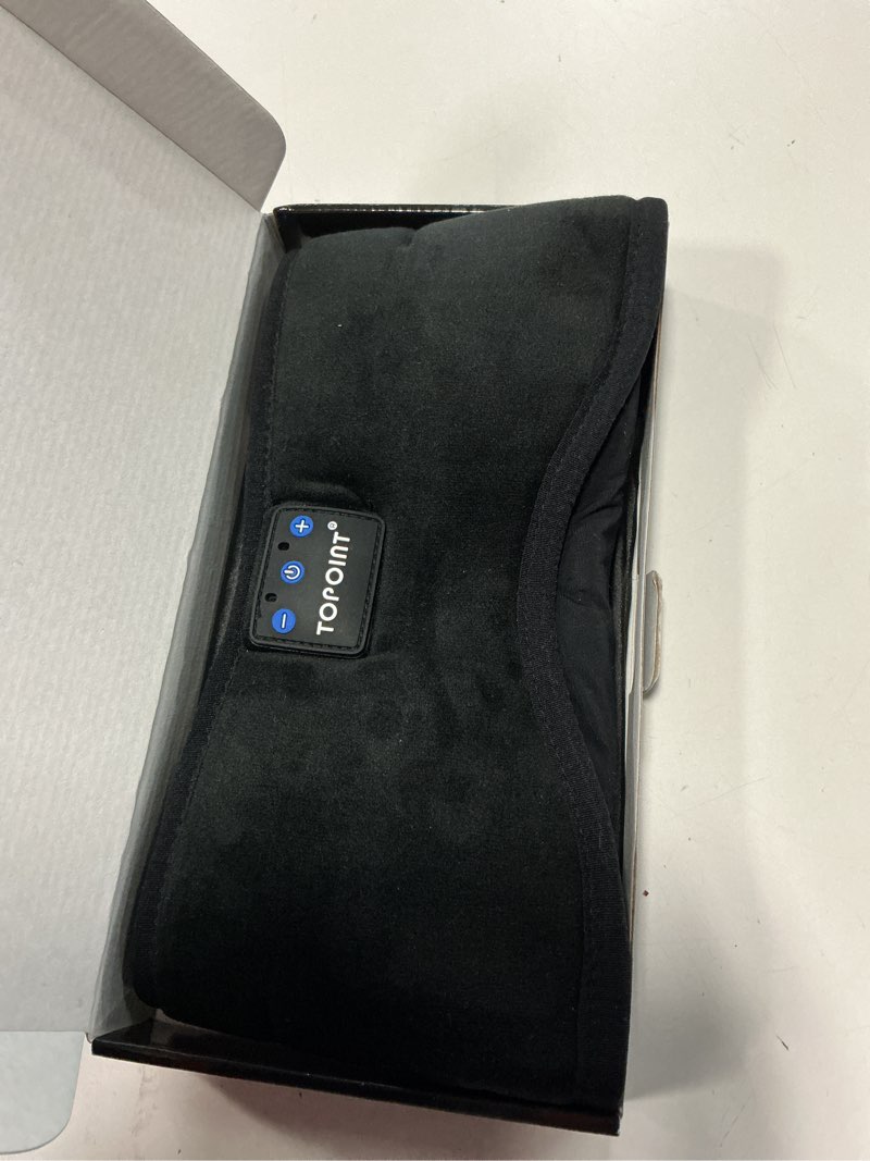 Condition photo showing Good Condition for TOPOINT Sleep Mask with Headphones Bluetooth 5.4 Wireless, Sleep Headphones Earphones Earbuds with Microphone HD Speakers Music, Blackout Eye Mask for Sleeping Travel Meditation Men Women Cool Gadgets Ample Velvet Black