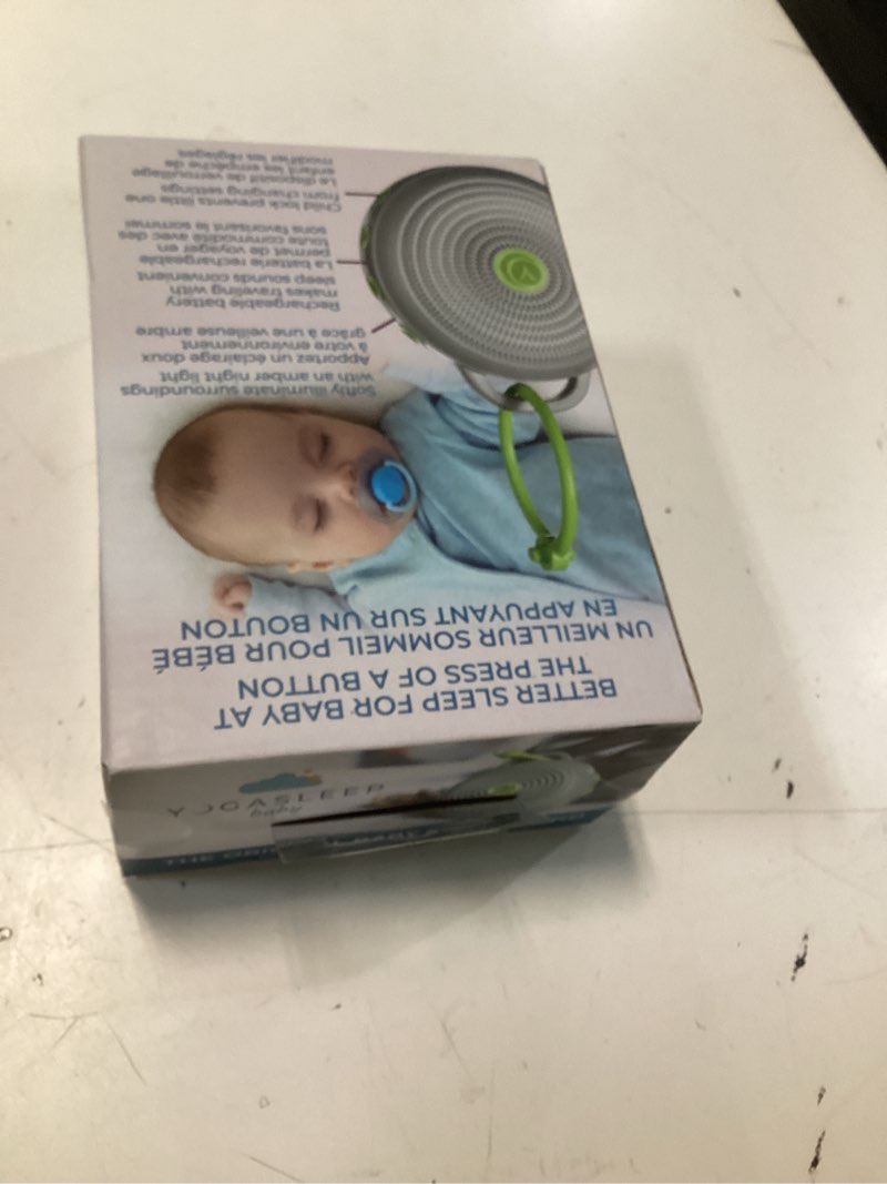 Condition photo showing New/Like New for yogasleep hushh portable white noise sound machine for baby, 3 soothing natural sounds with volume control, compact size, noise canceling for sleep aid, office privacy, & meditation, registry gift