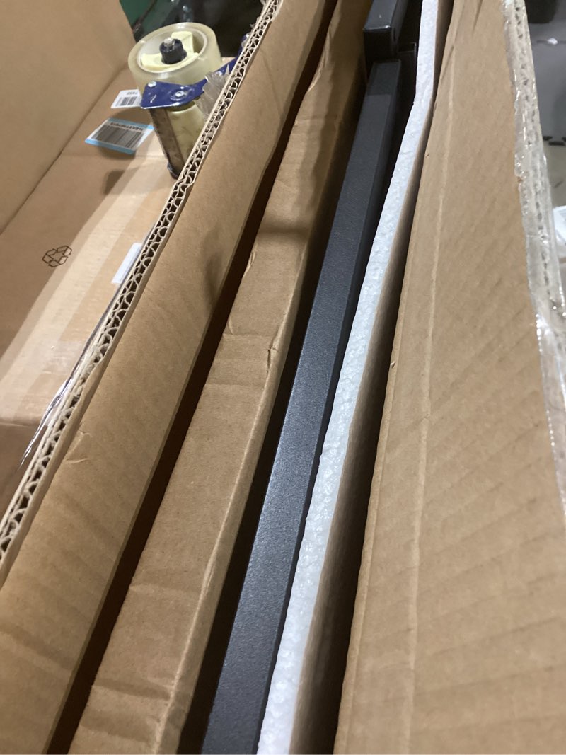 Condition photo showing Good Condition for Glass Coffee Table Modern Center Table,Minimalist Coffee Table for Living Room,Tempered Glass-top with Sturdy Metal Frame, Easy Assembly,Black