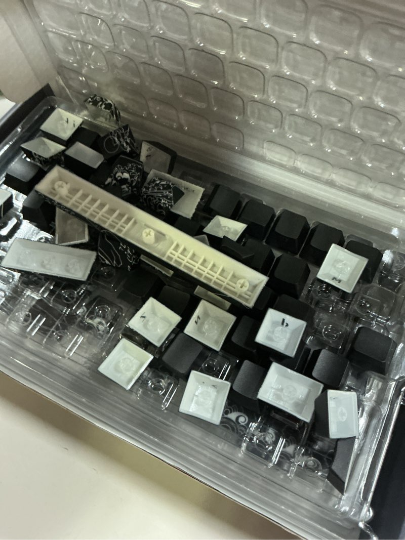 Condition photo showing Good Condition for XVX Shine Through Keycaps - Double Shot PBT Keycaps 60 65 75 100 Percent, Side Print Key caps Custom 131 Keys Set, Dye Sub Wave of Kanagawa Key caps for Mechanical Keyboards