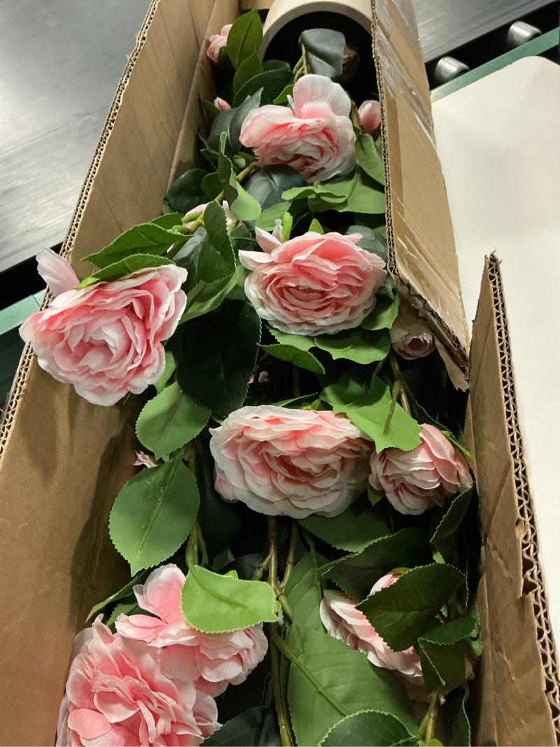 Condition photo showing Good Condition for 2 pack 38" artificial camellia tree, artificial plants outdoor faux plants in pot, artificial flower for outdoors front porch decor, fake tree plant faux flowers for indoor outdoor home decor, pink pink 38 inch×2