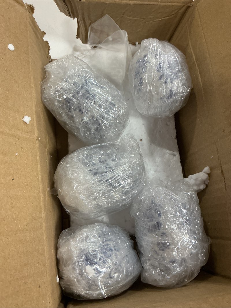 Condition photo showing Good Condition for bucherry 5pcs ceramic easter eggs decorations chinoiserie blue and white floral eggs figurines porcelain egg decorative for easter basket fillers table setting spring party favors