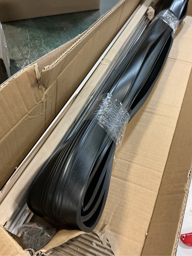 Condition photo showing Good Condition for U+O Ring Garage Door Seals Bottom Rubber Kit with Pre-Drilled Aluminum Track Retainer Base, Heavy-Duty Combination Weather Stripping Kit, 16.5 Feet 16 Feet Track Kit(1-1/4" Width)