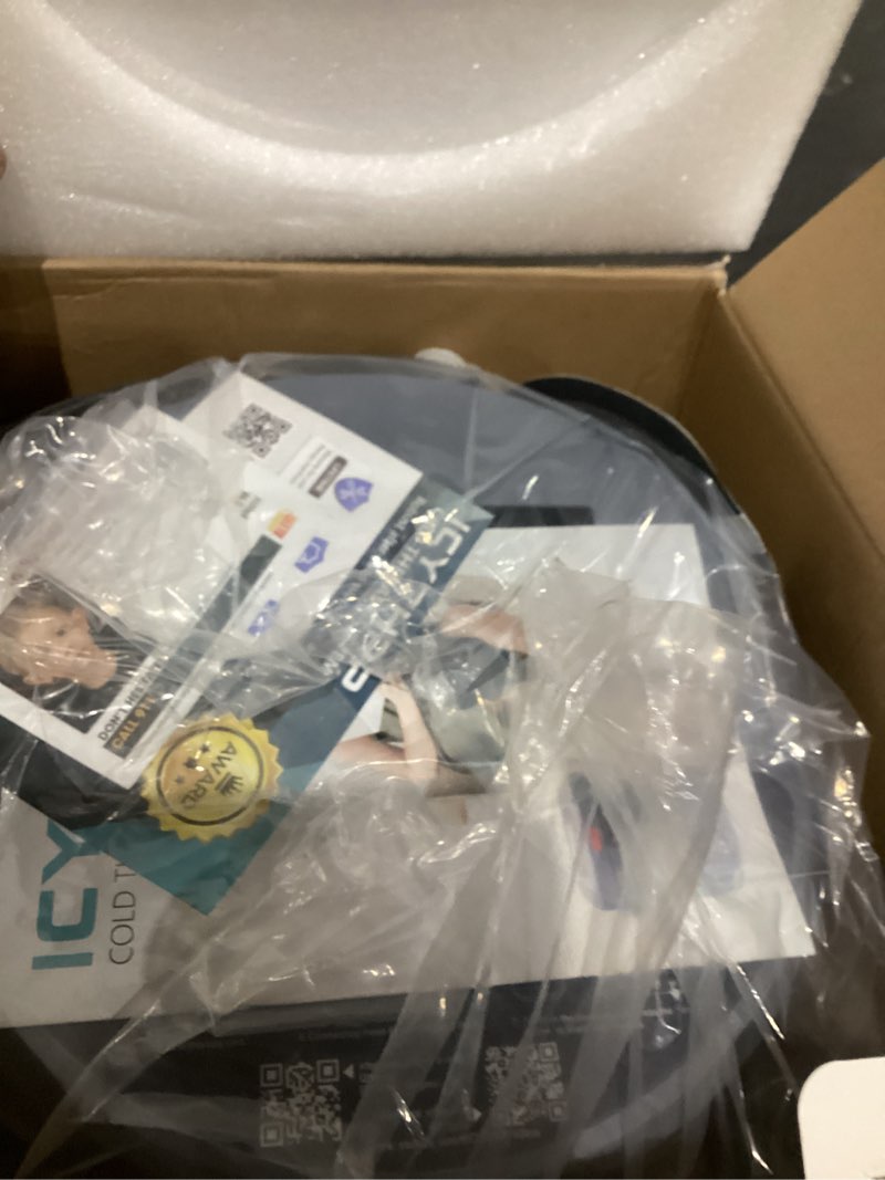 Condition photo showing As Is for Cold Therapy Machine with Programmable Timer, Ice-Machine-for-Knee-After-Surgery, Knee Replacement Recovery Equipment, Cryotherapy Pain Relief w/Compression Pad for Shoulder, Ankle (Dark Grey)