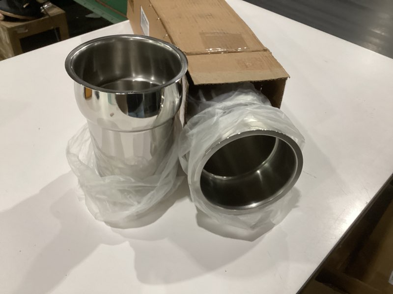 Condition photo showing As Is for ocs parts pro series 4 quart vegetable inset pot | 7.81" x 7.5" stainless steel pot for sauces, soups, stovetop, soup warmers, steam tables or kitchen utensil organization 4 quarts 1