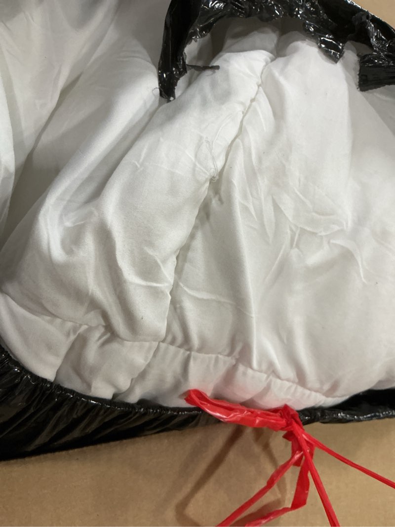 Condition photo showing As Is for BPC Feather Down Comforter Oversized Queen for All Season, 750 Fill-Power Cloud Fluffy Duvet Insert with Ultra-Soft Egyptian Cotton Blend Cover, Medium Warmth Hotel Comforter, White, 98x98 Inches Medium Warmth Oversized Queen Solid White(SIMILAR NO SAME )
