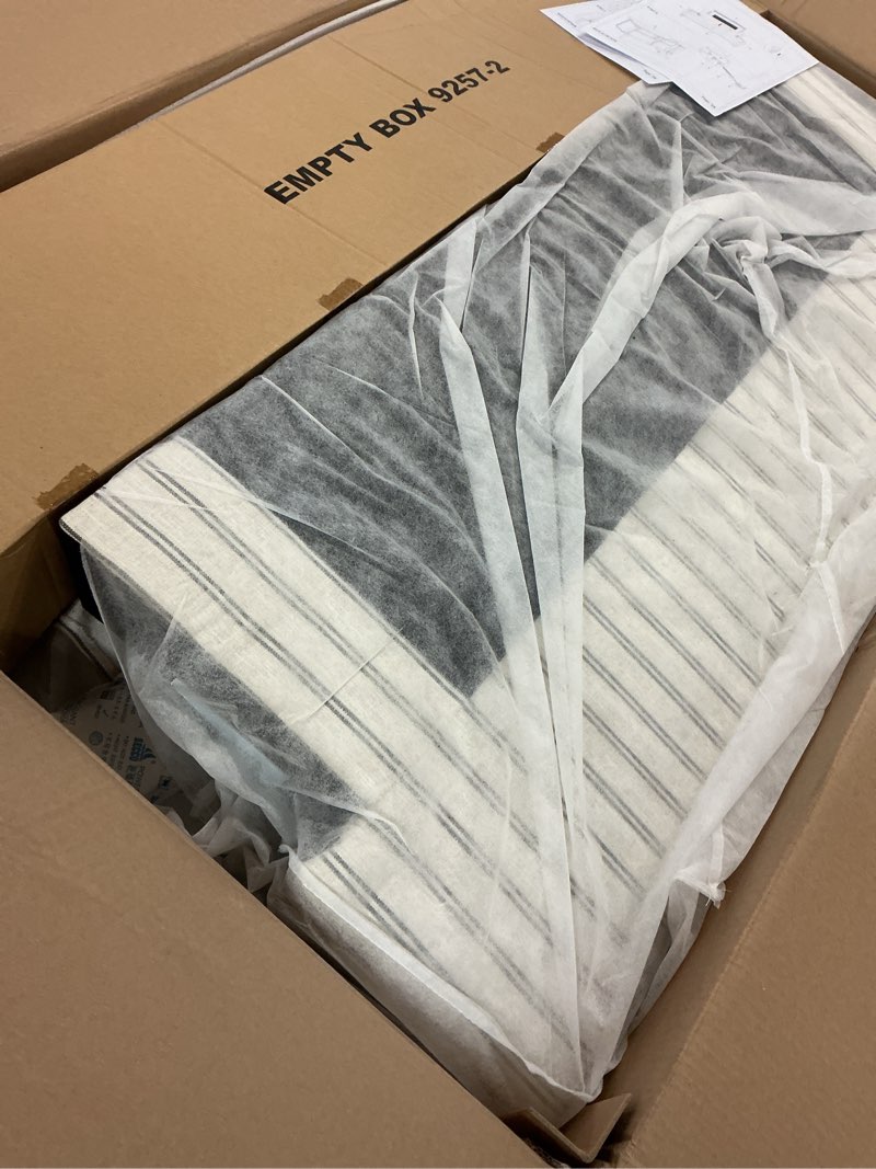 Condition photo showing Good Condition for Benjara Claire 54 Inch Loveseat, Polyester Pinstripes Design, Solid Wood, Beige, Gray and Brown