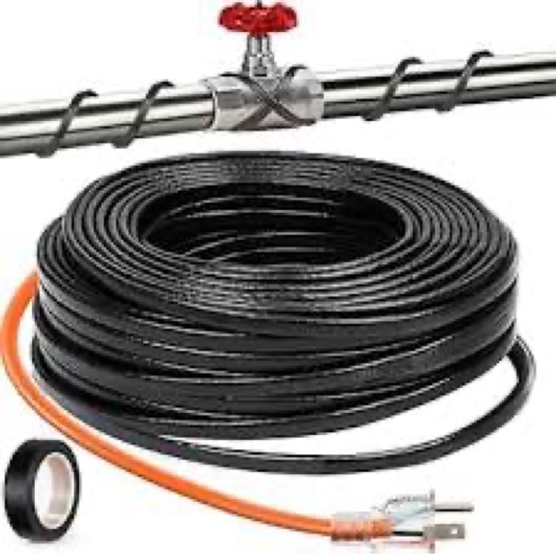 155ft?3ft-200ft? pipe heating cable for pipe freeze protection, heat cable for water pipes(metal and