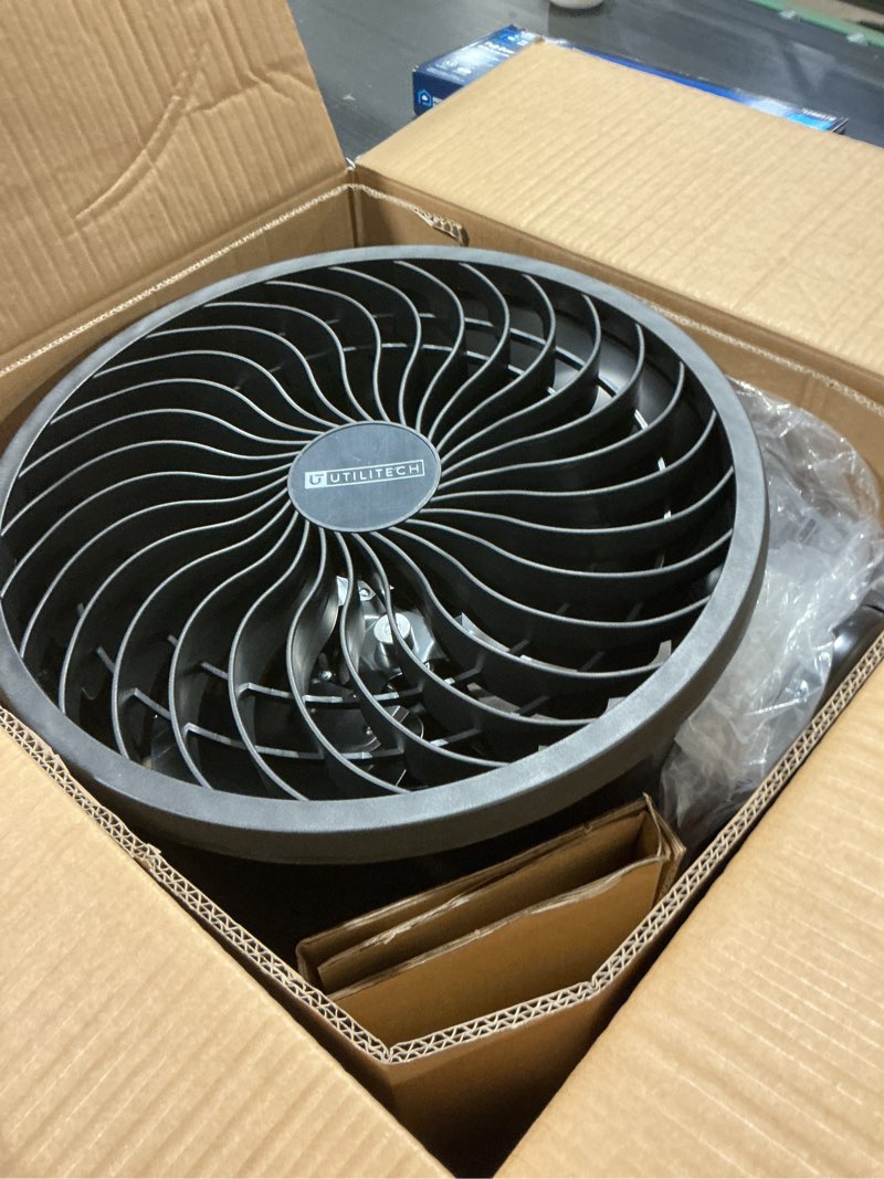 utilitech 16-inches 120 -volt 3 -speed high velocity indoor black floor fan