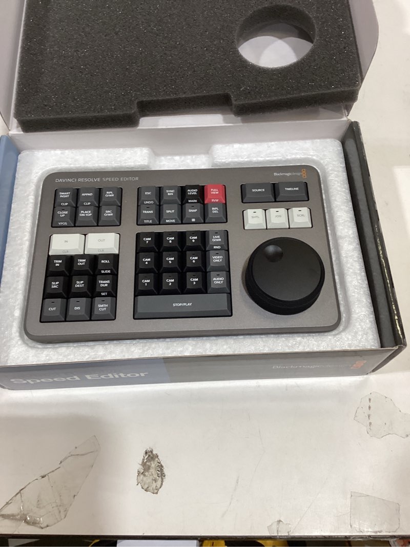 Condition photo showing As Is for blackmagic design davinci resolve speed editor (dv/res/bbpnlmleka) editor only