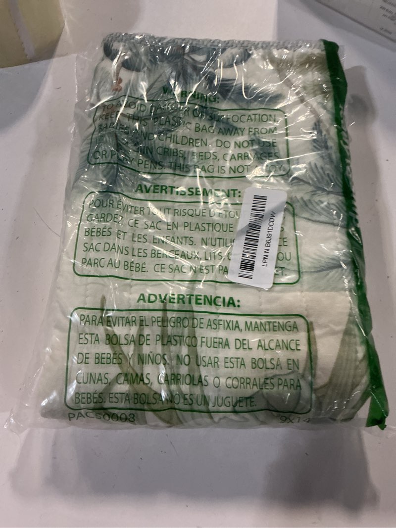 Condition photo showing Good Condition for tommy bahama - standard sham, cotton bedding with envelope closure, pre-washed for extra softness (serenity palm blue, 21\" x 27\") 9\" x 5.5\" (pack of 1)