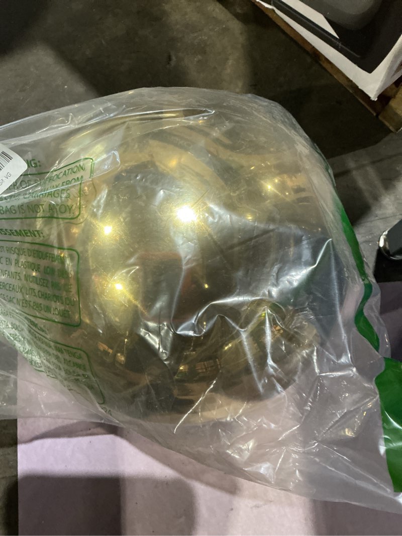 Condition photo showing Good Condition for 12 inch stainless steel gazing ball, garden gazing globe mirror ball, polished shiny sphere for garden yard outdoor, swimming pool decoration (gold)