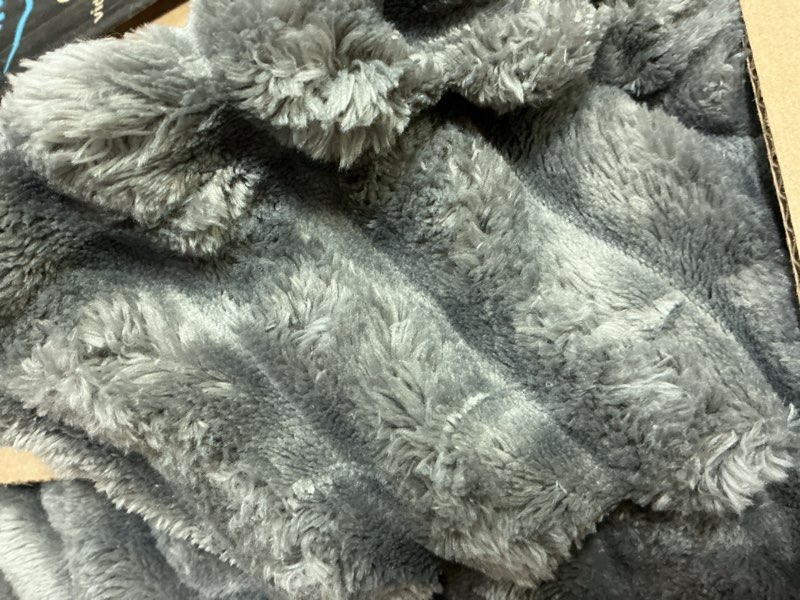 Condition photo showing As Is for BEDELITE Fleece Twin Comforter Set -Super Soft & Warm Fluffy Grey Bedding, Luxury Fuzzy Heavy Bed Set for Winter with 1 Pillow case Grey Twin