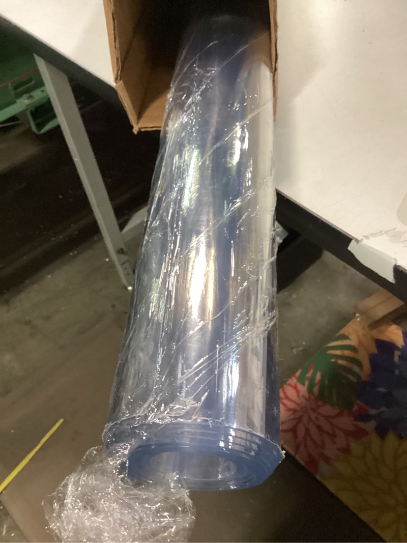 Condition photo showing Good Condition for Custom Multi-size Thick Clear PVC Table Cover Protector 42x90 Inch Kitchen Wood Grain Vinyl Table Cover Rectangular Table Pad for Dining Room Table Meeting Table Wedding Party Cloths PVC Glass Plastic