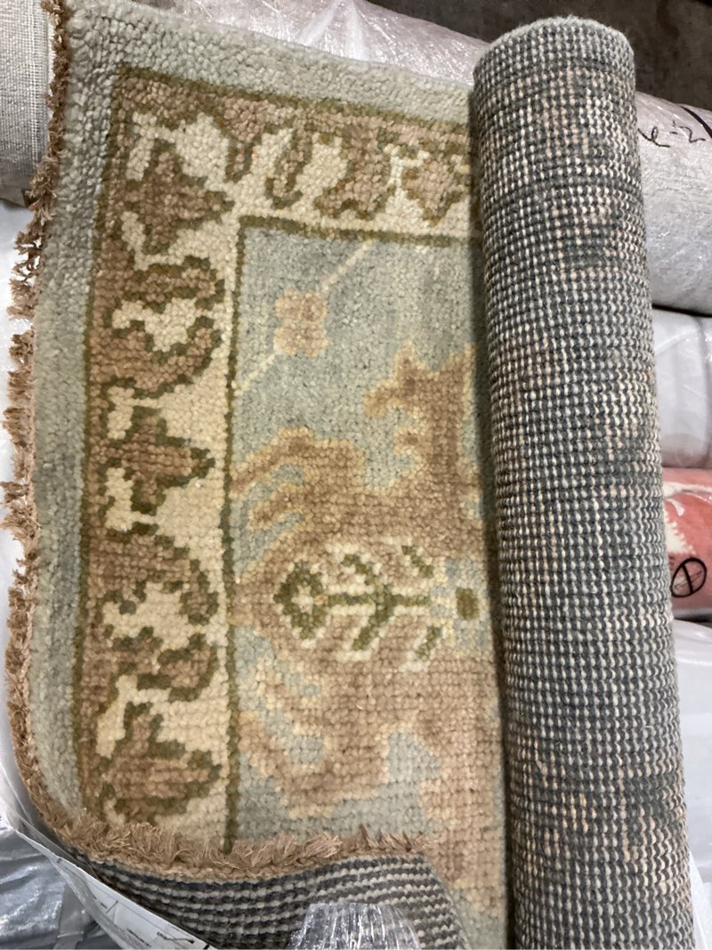 Condition photo showing As Is for saoirse hand-knotted wool rug  3' x 5'  