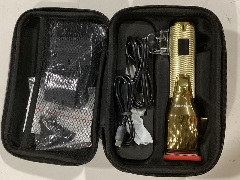 Condition photo showing New/Like New for fadeking® professional hair clippers for men, cordless barber clippers & beard trimmer set – precision hair trimmer for home/barber use, men grooming kit with travel case – ideal gifts for men clipper+trimmer gold+bronze