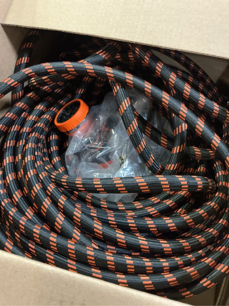 Condition photo showing Good Condition for giraffe tools garden hose 100ft non-expandable lightweight flexible water hoses burst 600 psi with 9 spray function nozzle heavy duty hose