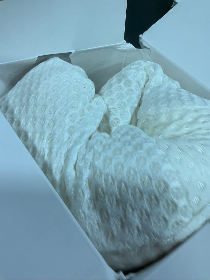 Condition photo showing Good Condition for osteo cervical pillow for neck pain relief, hollow design odorless memory foam pillows with cooling case, adjustable orthopedic bed pillow for sleeping, support for side back sleepers queen(25.5*16.5*5.2/4.1 inches) white