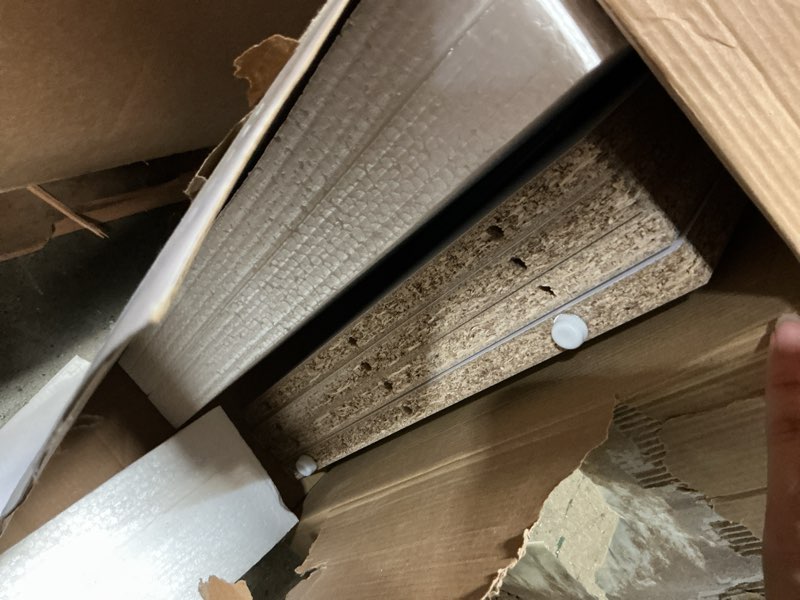 Condition photo showing Good Condition for closetmaid brightwood 5-ft to 10-ft w tower system white solid shelving wood closet system