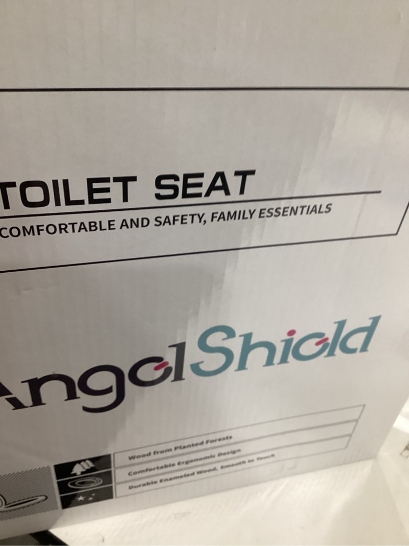 Condition photo showing New/Like New for Angol Shiold Round Toilet Seat Molded Wood Toilet Seat with Quietly Close and Quick Release Hinges, Easy to Install also Easy to Clean (Round, Beach) Round-16.5“ Beach
