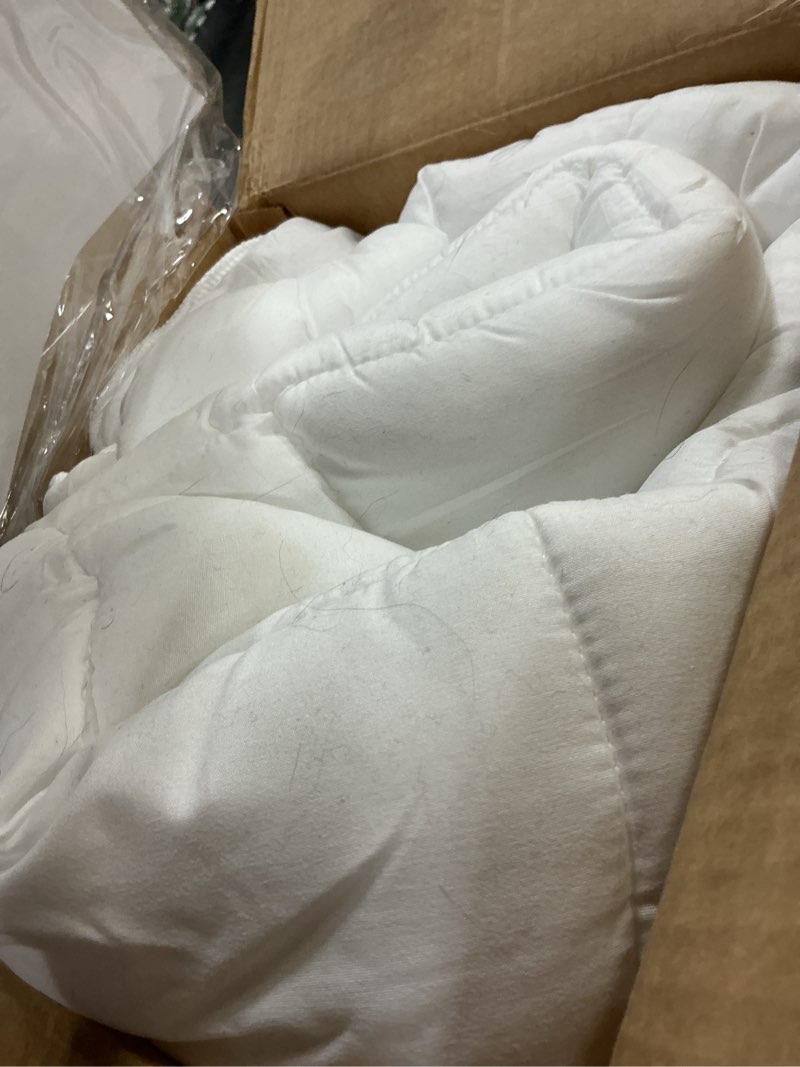 Condition photo showing As Is for Cloud-Like Queen Mattress Topper - 100% Cotton Top Mattress Pad for Back Pain Relief - Breathable & Naturally Cooling for Hot Sleepers, White White Queen