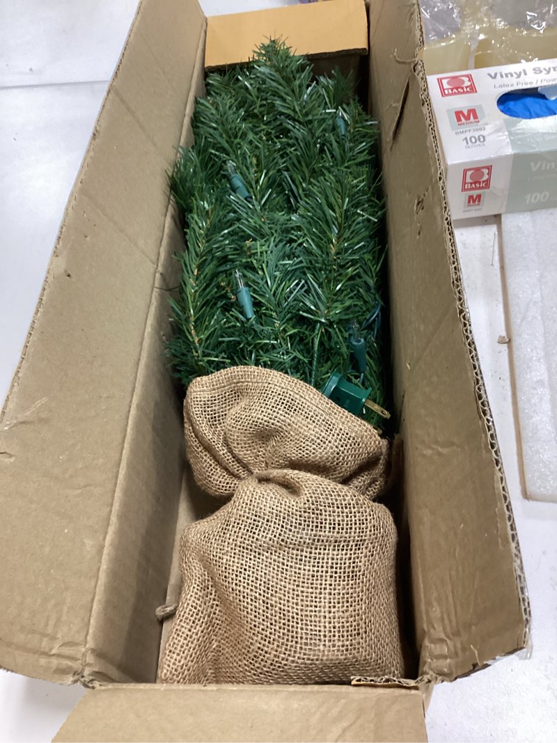 Condition photo showing Good Condition for 2' Small Christmas Tree with Burlap Base | Realistic Christmas Green Tips | Indoor/Outdoor Use | Holiday & Christmas Décor | Office Tree | Perfect for Kids, Children Bedroom Tree