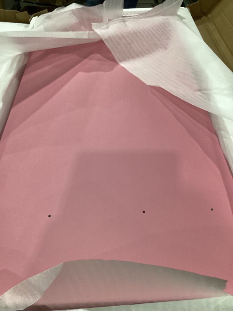 Condition photo showing New/Like New for Clikuutory Wall Mounted High Gloss Folding Table, Wall Desk Fold Down for Small Spaces, Folding Workbench for Laundry Room, Home Office, Kitchen, Bedroom, Home Bar, Pink (31.5"×15.7") 31.5"W x 15.7"D x 5.2"H Pink