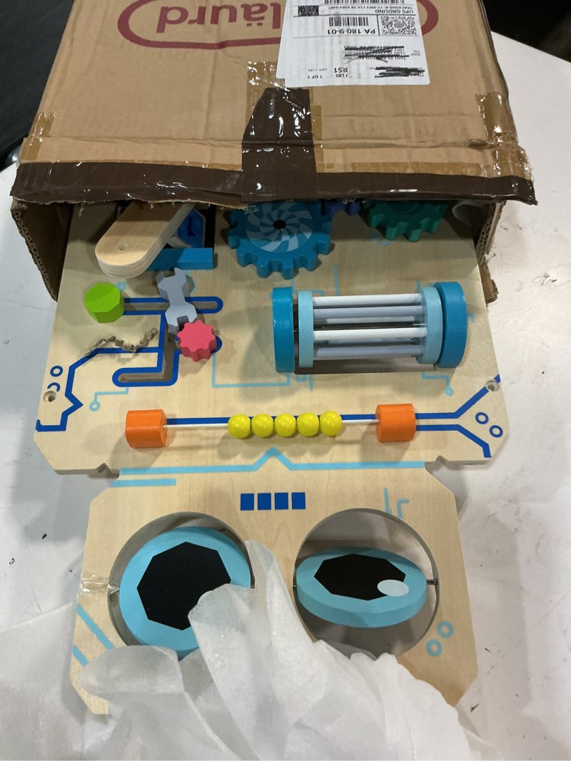 Condition photo showing Good Condition for monläurd® robot wooden baby walker, adjustable push ? pull toy, montessori activity center, learning activity walker - ideal for early development & motor skills for toddlers