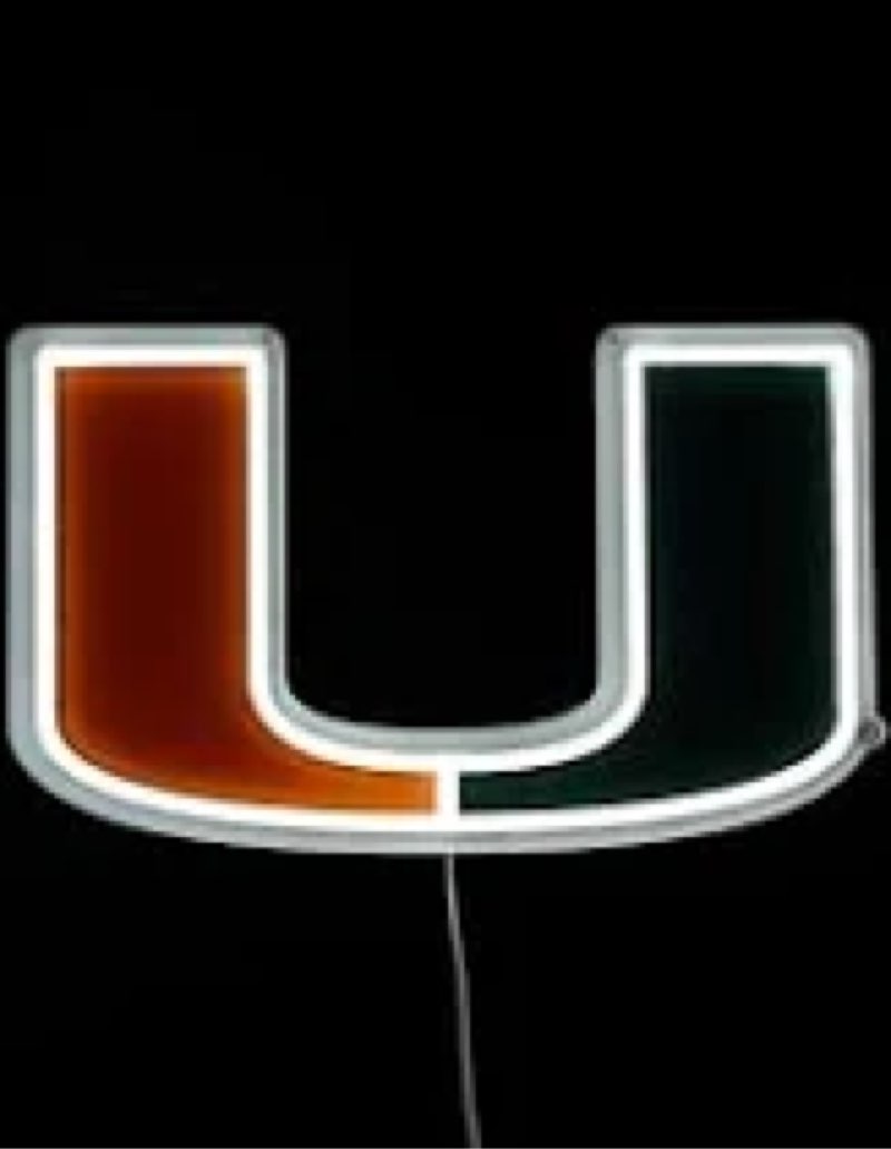 (Similar stock photo) Queen Sense 18\"x11.8\" Miamis Sports Team Hurricane LED Sign Light Neon Signs Lights Wall Party Decor Flex Lamp Flex588