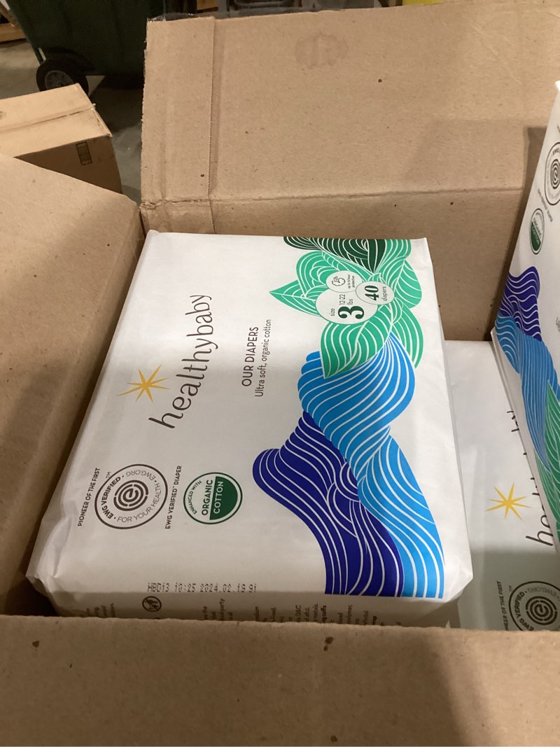 Condition photo showing Good Condition for Our Diapers | The First EWG Verified & Microbiome-Friendly Diaper | 12-Hour Leak Protection | Made with Organic Cotton & Plant-Derived Materials | Totally Chlorine Free | Size 3 (240 Diapers) Size 3 240 Count