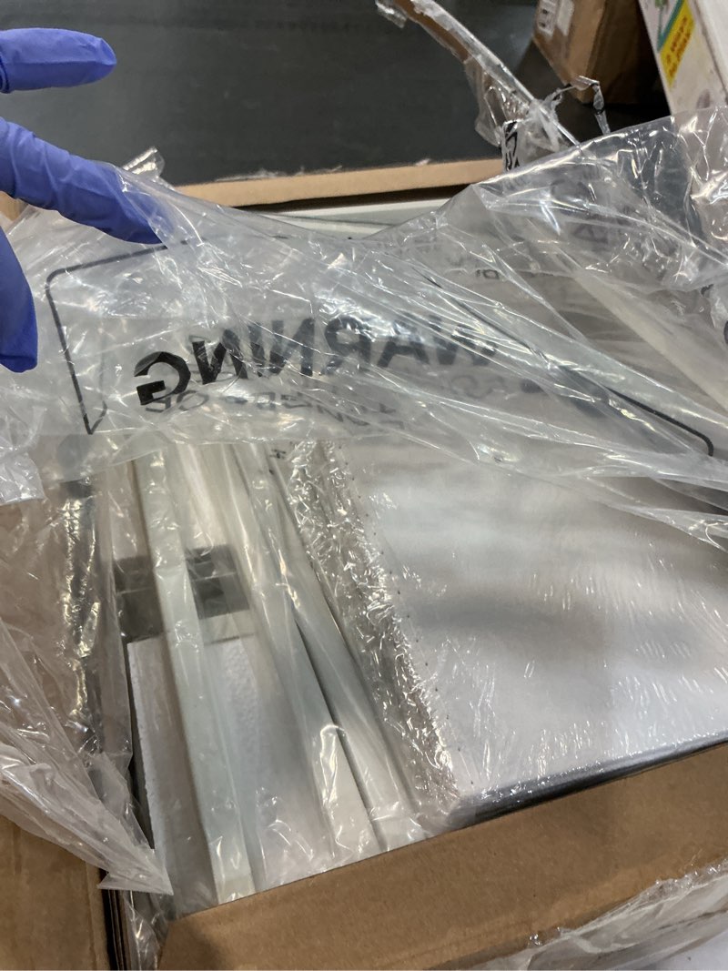 Condition photo showing Good Condition for Furologee Nightstands Set of 2, End Table with 2 Fabric Drawers, Night Stand with 2 Hooks, Open Wood Shelf Bedside Table for Bedroom/Living Room/White White 2 pc