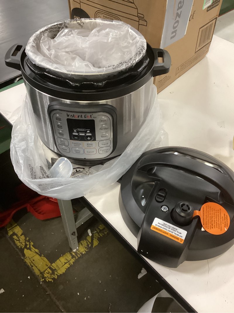 Condition photo showing Good Condition for Instant Pot Duo 7-in-1 Mini Electric Pressure Cooker, Slow Rice Cooker, Steamer, Sauté, Yogurt Maker, Warmer & Sterilizer, Includes Free App with over 1900 Recipes, Stainless Steel, 3 Quart 3 Quarts